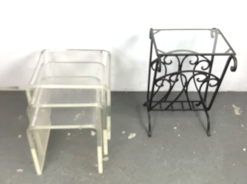 Set of 3 Lucite Nesting Tables (1 of 5)