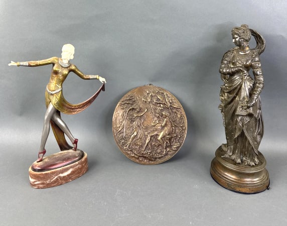 Metal  Signed Female Sculpture (1 of 13)