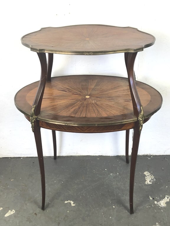 Louis XV Style 2 Tiered Side Table (1 of 5)