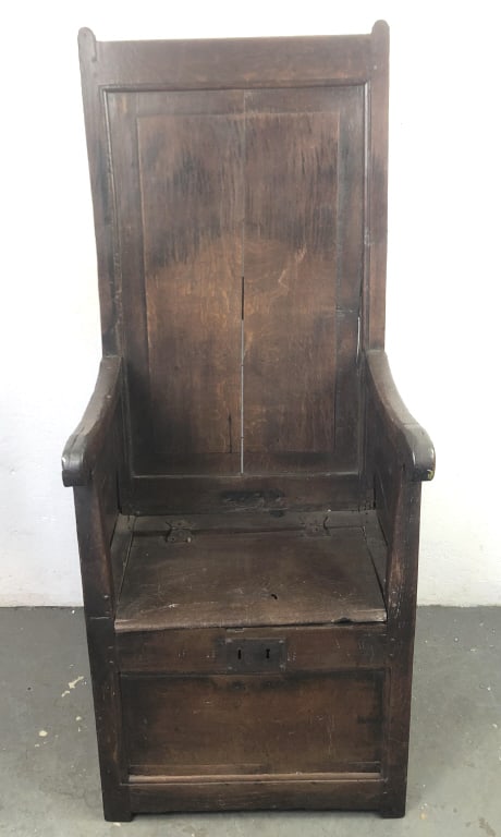 18th C. Oak Settle Chair (1 of 7)
