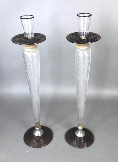 Studio Paran for Tiffany Hand Blown Candlesticks (1 of 5)