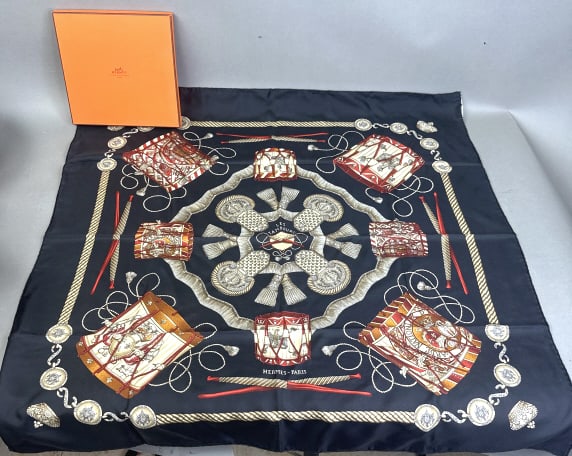 Hermes Silk Scarf with Box (1 of 6)