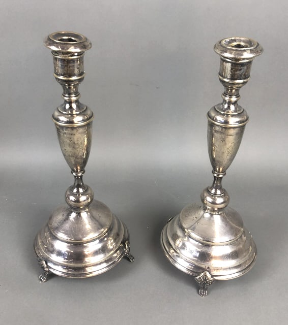 Pair of Continental Silver Candlesticks (1 of 6)