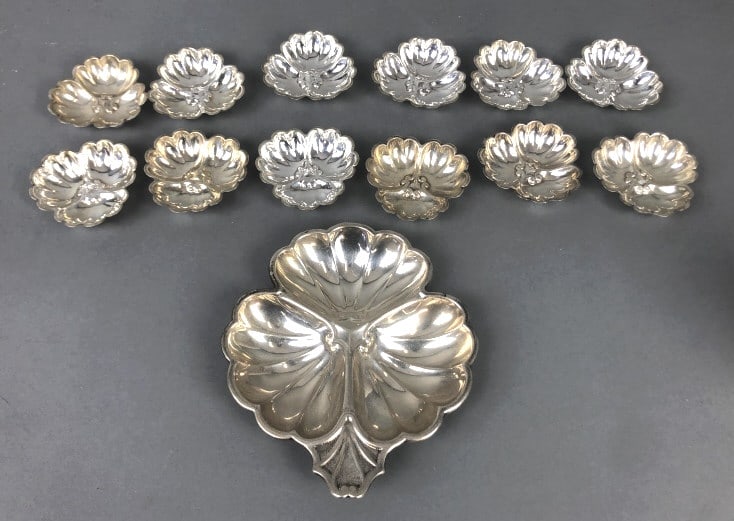 Group of Serling Silver Nut Dishes (1 of 4)