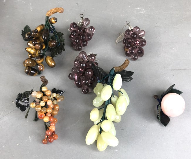 Group of Stone and Glass Fruit (1 of 6)