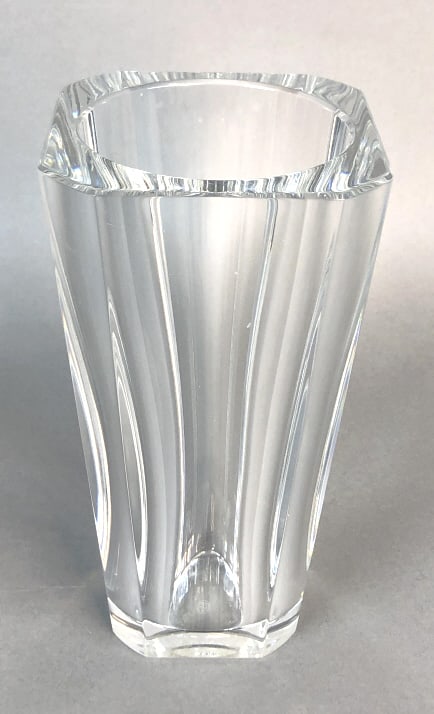 Baccarat Crystal Vase: Baccarat Crystal Vase 8"h x 4"w x 4"d Condition, good