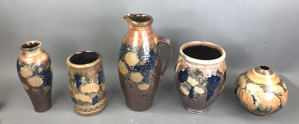 5 Pieces Terry Plasket Art Pottery (1 of 8)