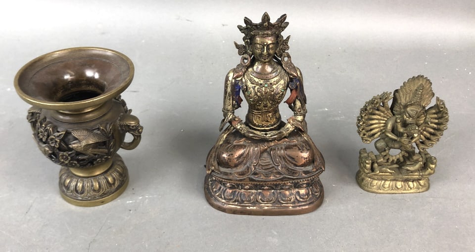 2 Tibetan  Bronze Deities (1 of 12)