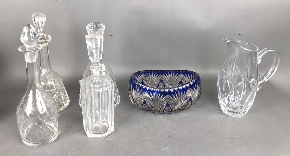 Cartier Pitcher w/ Five Other Crystal Items (1 of 12)