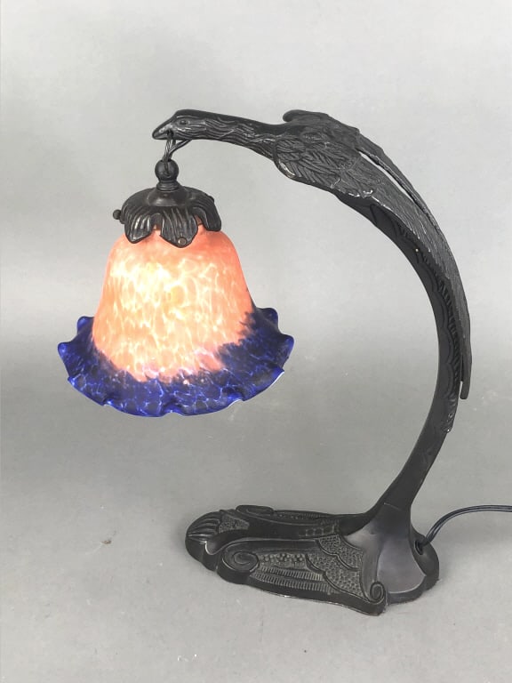 Art Nouveau Style Bird Form Lamp (1 of 5)