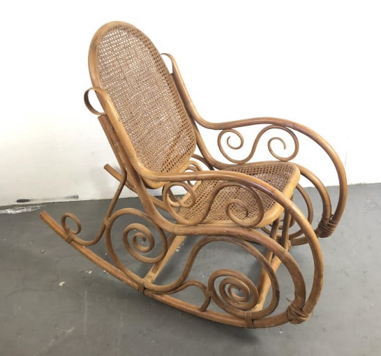 Bamboo & Cane Rocking Chair (1 of 5)