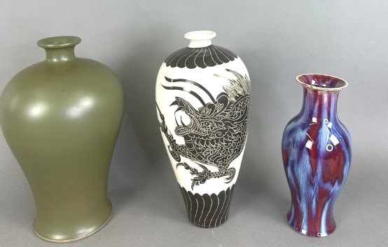 Group of 3 Asian Vases (1 of 10)