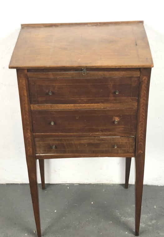 Continental Fruitwood Three Drawer Night Stand (1 of 6)