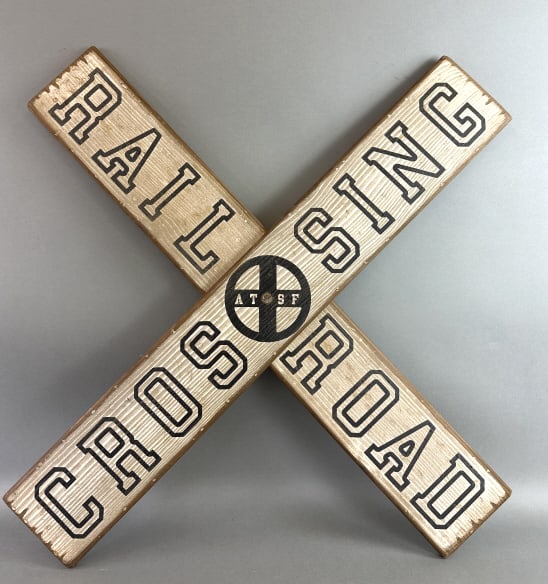 Railroad Crossing Wooden Sign (1 of 4)
