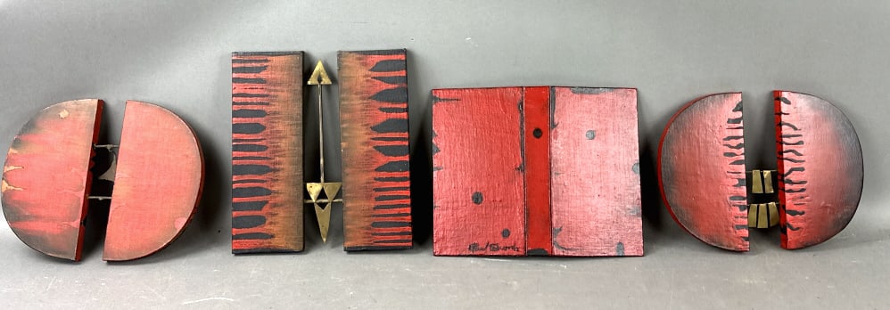 Group of 4 Ethel Edwards Mixed Media Paintings (1 of 8)