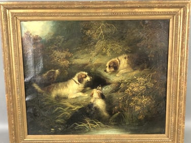 George Armfield, Terriers by a Burrow