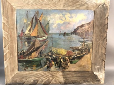 Mediterranean Harbor Scene