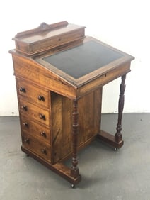 19th Century Inlaid Davenport  Desk