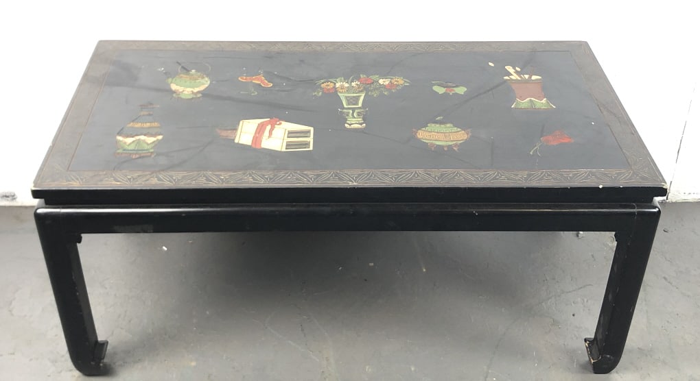Asian Style Black Lacquer  Low Table (1 of 4)