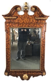 Maitland Smith Paint Decorated and Beveled Mirror