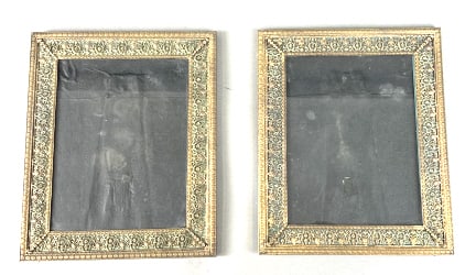 Pair of Pierced Brass Frames