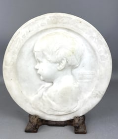 Marble Plaque of Child by Chester Beach