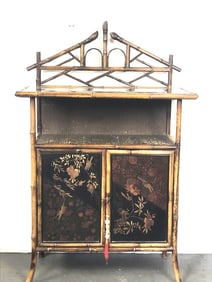 Bamboo Japanned Side Cabinet