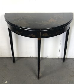 Chinoiserie Decorated Demi-lune Console