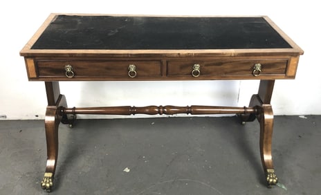 19th C  Mahogany Two Drawer Sofa Table