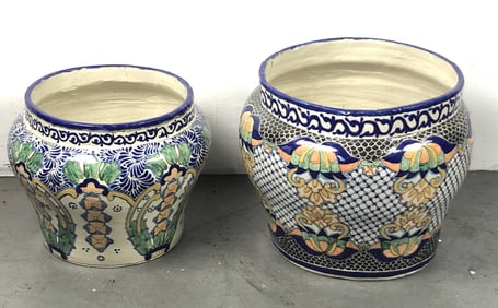 Two Decorative Porcelain Planter