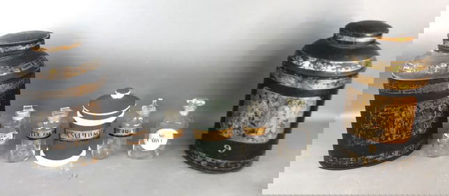 Group of Apothecary Jars and Tea Canisters