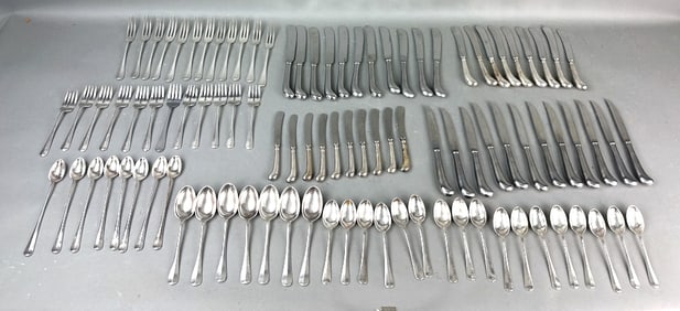 Silver Plated Rattail & Pistol Handle Knives Lot