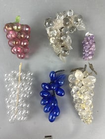 Group of Glass and Stone Fruit