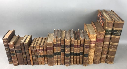 Miscellaneous Group of Leather Bindings