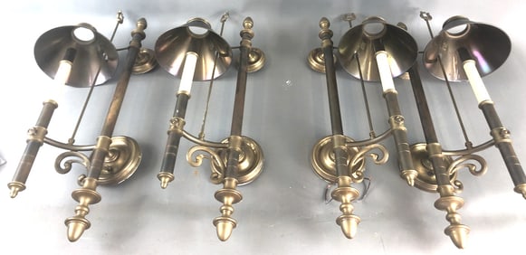 Set of Four Brass Sconces