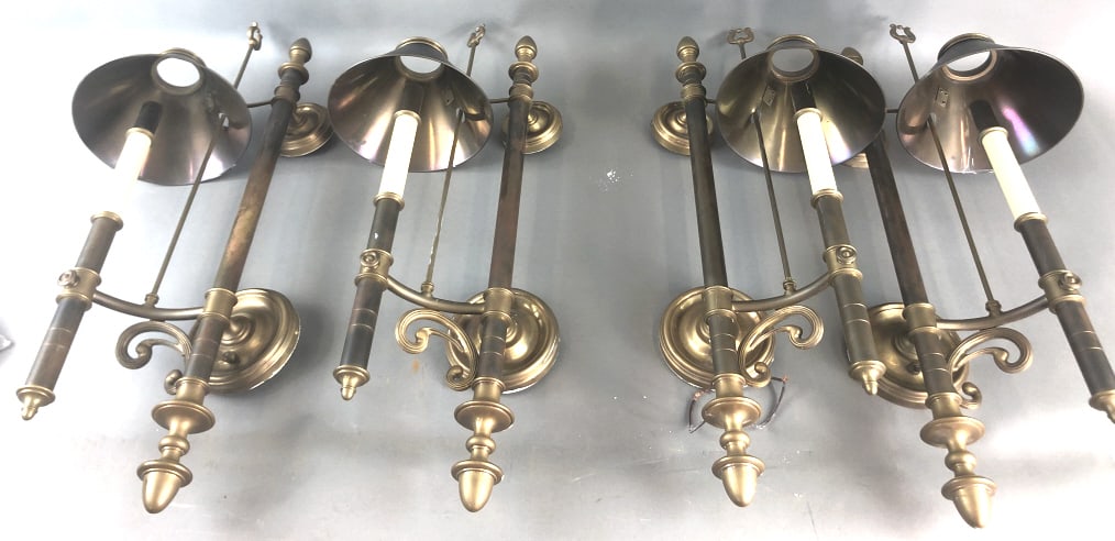 Set of Four Brass Sconces (1 of 5)