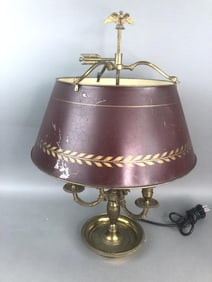 Brass and Tole Bouillotte Lamp