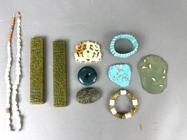 Group of Jade and Turquoise Items