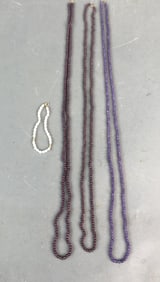 14K Clasps Garnet Amethyst and Pearl Jewelry