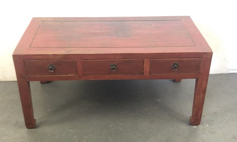 Asian Style Black Lacquer Low Table