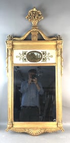 Federal Style Giltwood Trumeau Mirror
