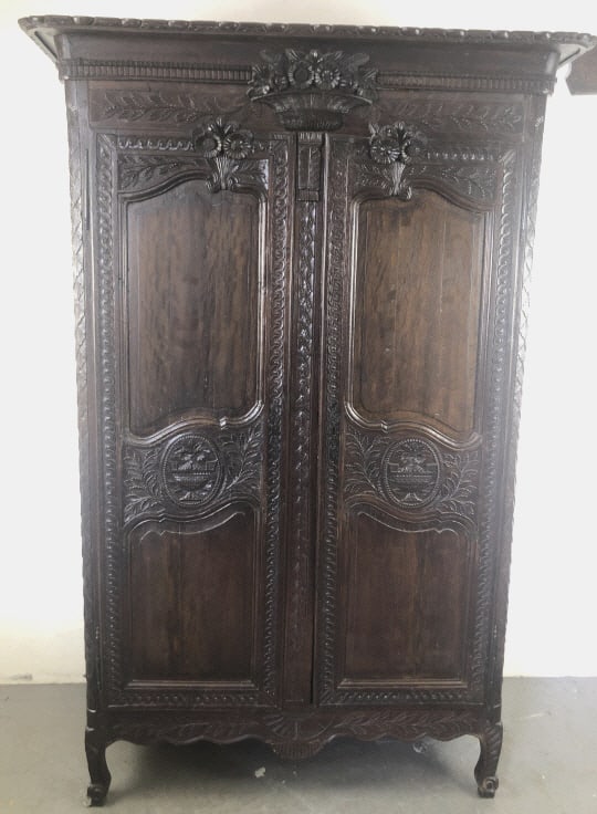 18th C. Highly Carved French Walnut Armoire (1 of 8)