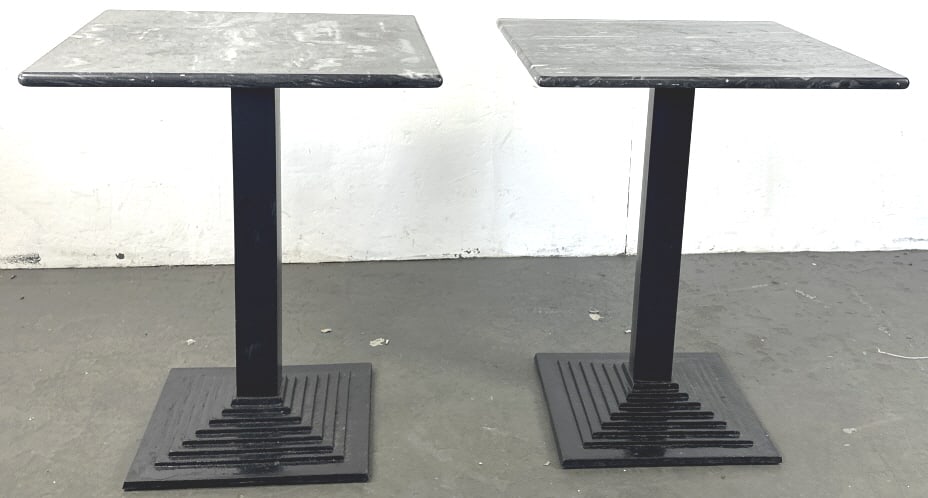 2 Art Deco Style Metal & Marble Bistro Tables (1 of 5)