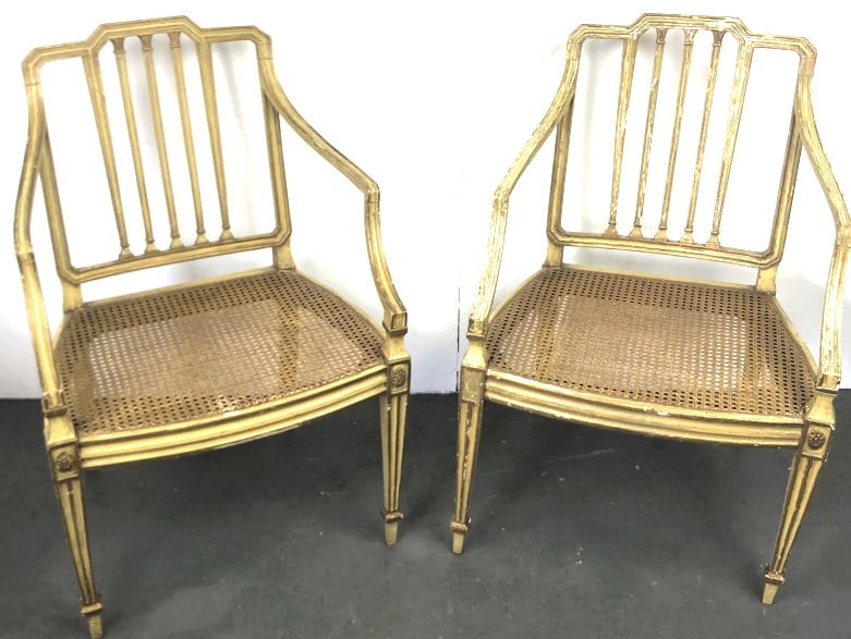 Pair of Georgian Paint Decorated Armchairs (1 of 7)