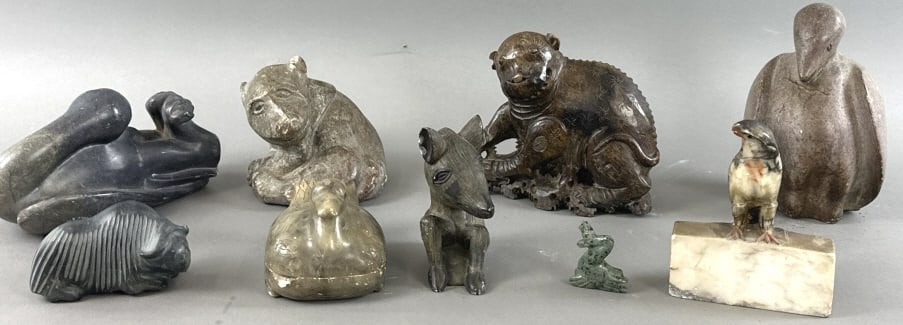 Group of Stone Carved Animals (1 of 17)