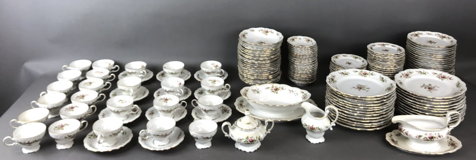 159 Pcs Of Johann Haviland 'Moss Rose' China (1 of 7)