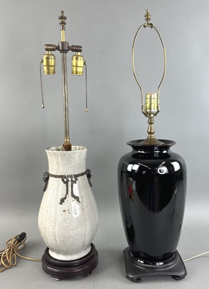 Pair of Asian Style Porcelain Lamps (1 of 8)