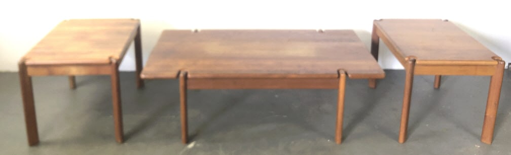 Danish Modern Coffee Table & Two Side Tables (1 of 7)