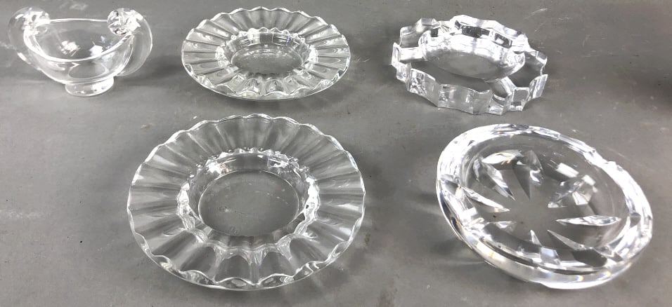 Group of 4 Baccarat Crystal Ashtrays (1 of 11)