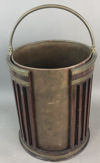 Georgian Style Mahogany & Brass Plate Bucket (1 of 4)